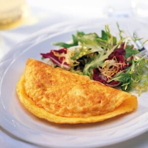 Feta and Pea Shoot Omelette